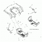 SPORTSMAN 570 SP TOURING (A20SJE57AX) Body, rear cab and footwells - a20sje57ax (49atvcabrr14s...