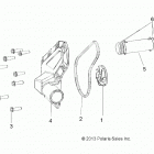 SPORTSMAN 570 SP TOURING (A20SJE57AX/BX) Engine, waterpump impeller and cover - a20sje57ax  /  bx...