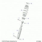 SPORTSMAN 570 TOURING EPS TRACTOR (A20SDS57C5) Suspension, rear shocks - a20sds57c5