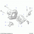 SPORTSMAN 570 TRACTOR ZUGLOF (A20SET57C1/C2/F1) Engine, throttle body and fuel rail -   a20set57c1  /  c...