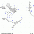 SPORTSMAN 850 48 Brakes, brake pedal and master cylinder - a20sxz85af  / ...