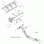 SPORTSMAN 850 SPN TOURING (A20SYE85AP) Engine, exhaust - a20sye85ap (100903)