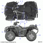 SPORTSMAN 850/LE 48 Body, decals - a20sxa85a1  /  a7  /  ca1  /  ca7  /  e85...