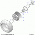 SPORTSMAN 850/LE 48 Wheels, rear and hub - a20sxe85af  /  ap  /  a9  /  caf ...