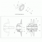 SPORTSMAN TOURING 570 EFI/EPS (A20SDA57A5/L4/E57A4/B4/LE) Drive train, secondary clutch and belt - a20sda57a5  /  ...
