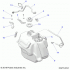 SPORTSMAN TOURING 570 EPS EU 3PC (A20SDE57K5) Body, fuel tank asm. - a20sde57k5 (c0211223-1)