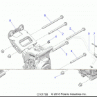 SPORTSMAN XP 1000 S 55 Drive train, gearcase mounting, rear - a20slz95ae (c1017...