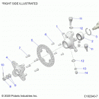 SPORTSMAN XP 1000 S 55 Suspension, front hub, knuckle and brake disc - a20slz95...