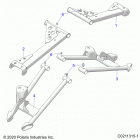 SPORTSMAN XP 1000 TOURING 48 Suspension, rear control arms - a20sye95ad  /  cad (c021...