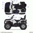 SPORTSMAN XP 1000 TOURING 48 Body, decals - a20sye95kh (900156-01)