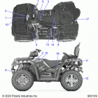 SPORTSMAN XP 850 TOURING 48 Body, decals - a20sye85ap  /  cap (900139-01)