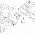 PROWLER 500 RED [U2018PAK4CUSR] Console and floor panel assembly [104245]