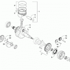PROWLER 500 RED [U2018PAK4CUSR] Crankshaft, balancer, starter gear, and piston assemblie...