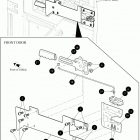 STAMPEDE 4 BLACK / INFERNO RED / TT KANATI [U2018SUW1SUSP / U2018SUW1SUSN / U2018SUW1SUSH] Cover plate, door latch - front door [302447]