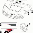 STAMPEDE BLACK / INFERNO RED / TT KANATI [U2018STW1SUSP / U2018STW1SUSN / U2018STW1SUSH] Hoodsteering decals [302438]