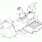 WILDCAT 4X LTD GRAY INTERNATIONAL [U2018WGW1POSI] Front console and floor panel assembly [302714]