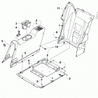 WILDCAT 4X LTD GRAY INTERNATIONAL [U2018WGW1POSI] Rear console and floor panel assembly [302715]