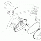 WILDCAT SPORT LTD EPS GRAY INTERNATIONAL [U2018W8T2POSI] Case  /  belt cooling and clutch cover assembly [300020]