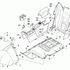 WILDCAT X EPS GREEN [U2018WSW1PUSX] Console and floor panel assembly [302650]
