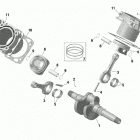 002 - Traxter T HD8 - BASE_XU - T Regulation Коленчатый вал, поршень и цилиндр