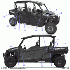 POLARIS GENERAL 1000 4P DLX OPT1 (G20G4J99AS/BS) Body, decals - g20g4j99as  /  bs (900158)