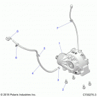 POLARIS GENERAL 1000 4P DLX OPT1 (G20G4J99AS/BS) Drive train, front gearcase mounting - g20g4j99as  /  bs...