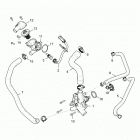 POLARIS GENERAL 1000 4P DLX OPT1 (G20G4J99AS/BS) Engine, waterpump and bypass - g20g4j99as  /  bs (702754...