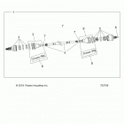 POLARIS GENERAL 1000 DLX (G20GXD99AP/AG) Drive train, front half shaft - g20gxd99ap  /  ag (70270...