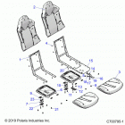 POLARIS GENERAL 1000 DLX OPT1 (G20GXJ99AP/AG) Body, seat asm. and slider - g20gxj99ap  /  ag (c700795-...