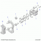 POLARIS GENERAL 1000 DLX RC (G20GAJ99AK/AS/BK/BS) Brakes, rear caliper - g20gaj99ak  /  as  /  bk  /  bs (...
