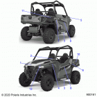 POLARIS GENERAL 1000 EPS DLX (G20GAE99A2/A4/D99AK/AS/BK/BS) Body, decals - g20gae99a4 (900161-01)