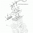 POLARIS GENERAL 1000 EPS DLX (G20GAE99A2/D99AK/AS/BK/BS) Engine, throttle body and valve cover - g20gae99a2  /  d...