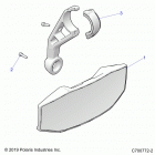 POLARIS GENERAL 1000 XP 4P (G20GMD99AP/AG) Accessory, mirror, rear - g20gmd99ap  /  ag (c700772-2)