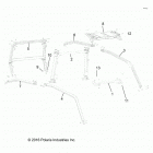 POLARIS GENERAL 1000 XP 4P (G20GMD99AP/AG) Chassis, cab frame - g20gmd99ap  /  ag (701473)