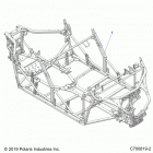 POLARIS GENERAL 1000 XP 4P (G20GMD99AP/AG) Chassis, main frame - g20gmd99ap  /  ag (c700819-2)