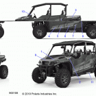 POLARIS GENERAL 1000 XP 4P RC (G20GMJ99AP/AG/BP/BG) Body, decals - g20gmj99ag  /  bg (900106)