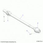 POLARIS GENERAL 1000 XP 4P RC (G20GMJ99AP/AG/BP/BG) Drive train, front prop shaft - g20gmj99ap  /  ag  /  bp...