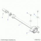 POLARIS GENERAL 1000 XP 4P RC (G20GMJ99AP/AG/BP/BG) Drive train, mid prop shaft - g20gmj99ap  /  ag  /  bp  ...