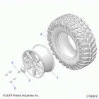 POLARIS GENERAL 1000 XP 4P RC (G20GMJ99AP/AG/BP/BG) Wheels, front - g20gmj99ap  /  ag  /  bp  /  bg (700812)