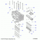 RANGER 1000 CREW FULLSIZE PS FO (R20T6U99AM) Engine, cylinder head and valves - r20t6u99am (c700600)