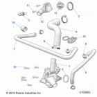 RANGER 1000 FS (R20TA_99A1/A7/B1/B7/A9/AM/AS/AZ/BM/BS/BZ) Engine, waterpump and bypass - r20taa99a1  /  a7  /  b1 ...
