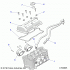 RANGER 1000 FULLSIZE PS FO (R20TAU99AS/AM/AZ/BS/BM/BZ) Engine, throttle body and valve cover - r20tau99as  /  a...