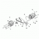 RANGER 1000XP  NSTR UL (R20RRY99A9/AA/AF/AP/AX/B9/BA/BF/BP/BX) Engine, alternator and compressor - r20rry99a9  /  aa  /...