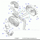 RANGER 1000XP CREW FACTORY CHOICE 49S & 50S (R20RSE99/A/B) Drive train, clutch cover and ducting - r20rse99  /  a  ...
