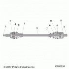 RANGER 1000XP CREW FACTORY CHOICE 49S & 50S (R20RSE99/A/B) Drive train, front half shaft - r20rse99  /  a  /  b (c7...