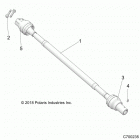 RANGER 1000XP CREW FACTORY CHOICE 49S & 50S (R20RSE99/A/B) Drive train, rear prop shaft - r20rse99  /  a  /  b (c70...