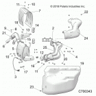 RANGER 1000XP CREW FACTORY CHOICE 49S & 50S (R20RSE99/A/B) Engine, exhaust system - r20rse99  /  a  /  b (c700343)