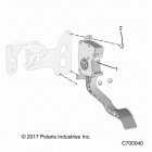 RANGER 1000XP CREW FACTORY CHOICE 49S & 50S (R20RSE99/A/B) Engine, throttle pedal - r20rse99  /  a  /  b (c700040)