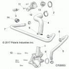 RANGER 1000XP CREW FACTORY CHOICE 49S & 50S (R20RSE99/A/B) Engine, waterpump and bypass - r20rse99  /  a  /  b (c70...