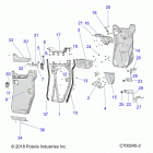 RANGER 1000XP CREW PS MUD (R20RSM99AL) Body, rear doors - r20rsm99al (c700245-2)